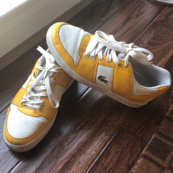 lacoste yellow shoes